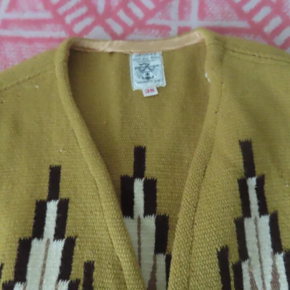 1960’s Chimayo Ortega’s 100% Wool Vest Hand Made Fits Medium 38